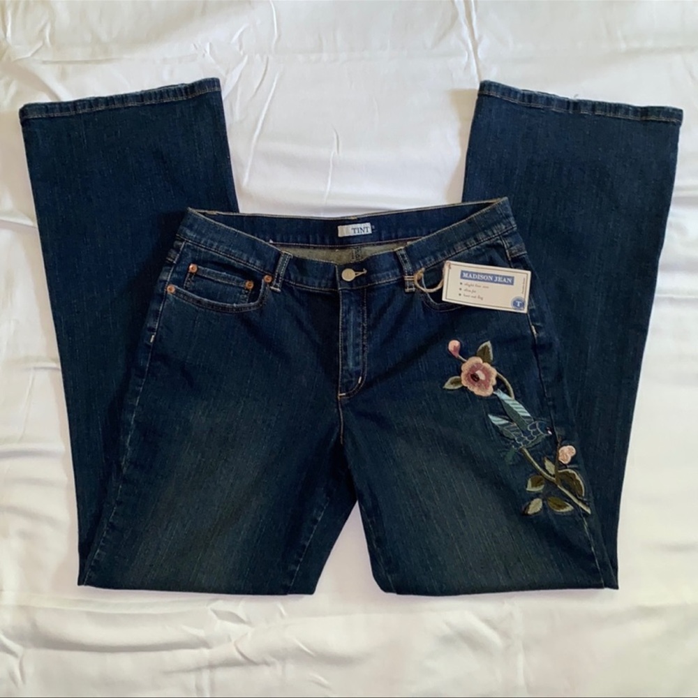 New! TINT Brand Madison Stretch Embroidery Jeans